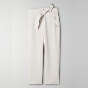 Wilfred Jallade Tie Front pants in off white size 6